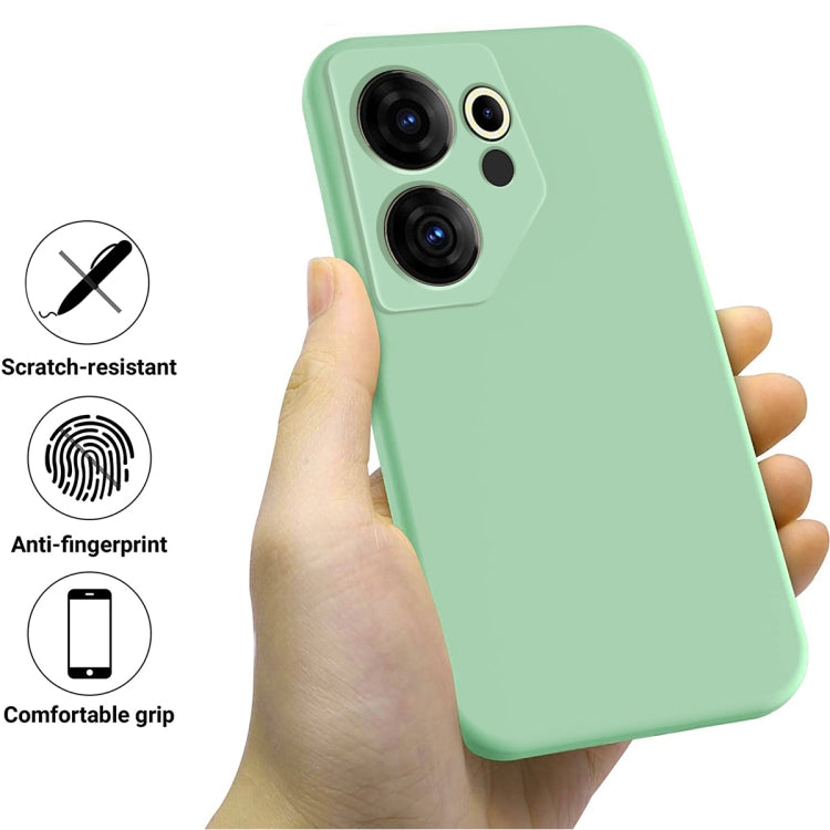 For Tecno Camon 20 Premier Solid Color Liquid Silicone Dropproof Full Coverage Phone Case(Green) - Tecno Cases by PMC TechLife | Online Shopping South Africa | PMC TechLife | Buy Now Pay Later Mobicred