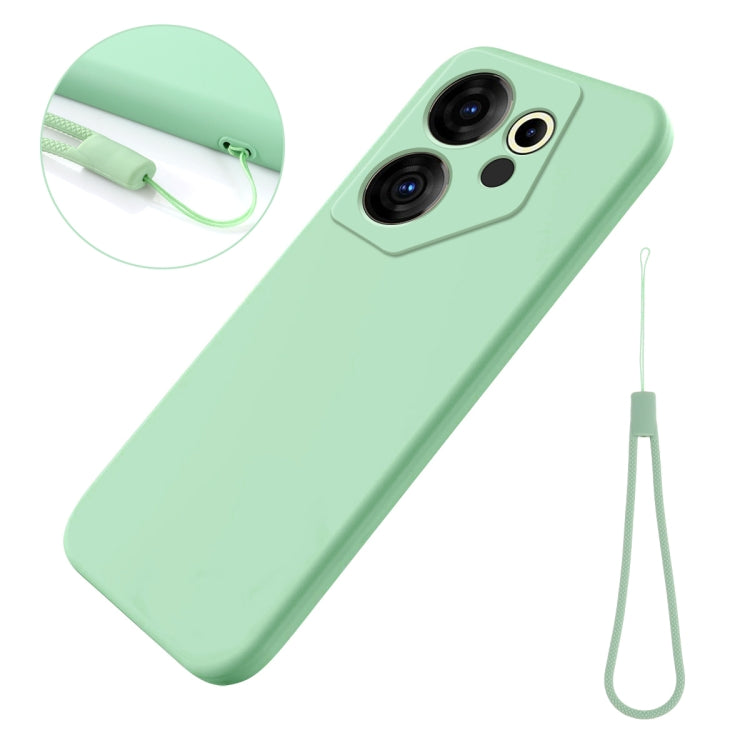 For Tecno Camon 20 Premier Solid Color Liquid Silicone Dropproof Full Coverage Phone Case(Green) - Tecno Cases by PMC TechLife | Online Shopping South Africa | PMC TechLife | Buy Now Pay Later Mobicred