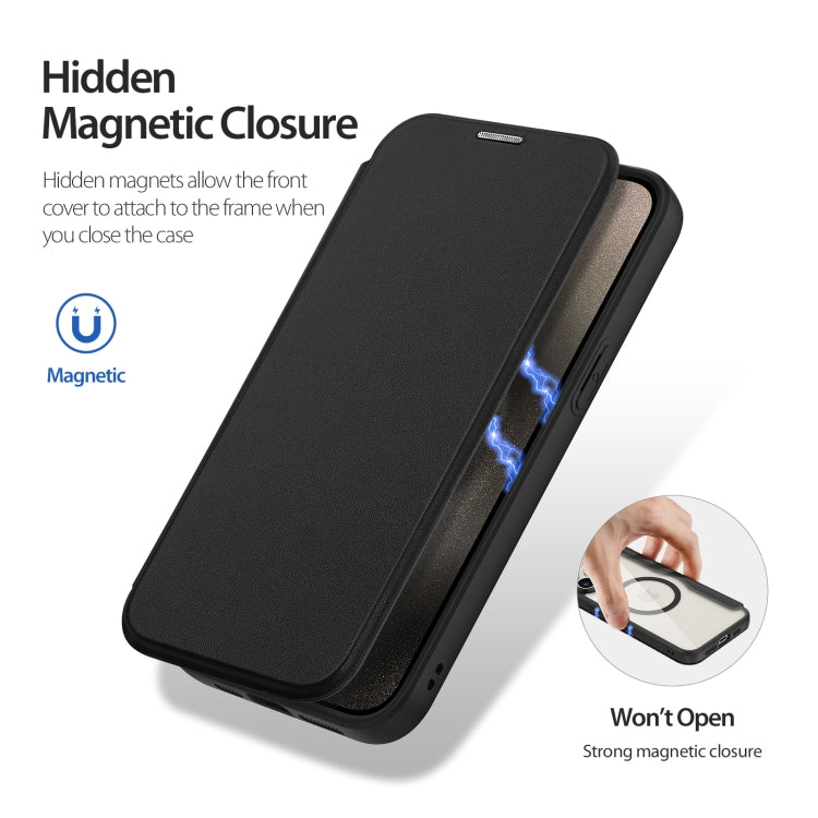 For iPhone 15 Pro Max DUX DUCIS Skin X Pro Series Magsafe PC + TPU Phone Leather Case(Black) - iPhone 15 Pro Max Cases by DUX DUCIS | Online Shopping South Africa | PMC Jewellery | Buy Now Pay Later Mobicred