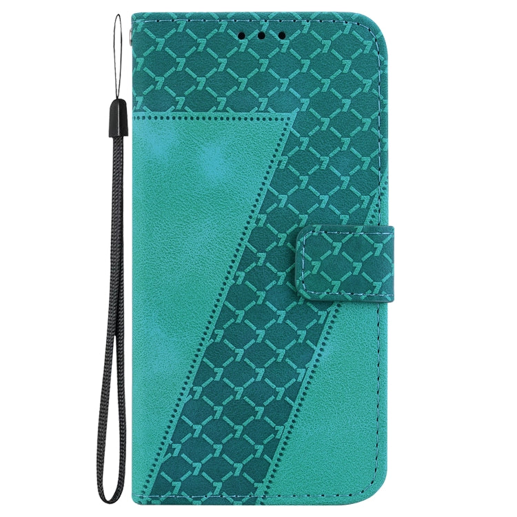 For Google Pixel 9 Pro 7-shaped Embossed Leather Phone Case(Green) - Google Cases by PMC TechLife | Online Shopping South Africa | PMC TechLife | Buy Now Pay Later Mobicred