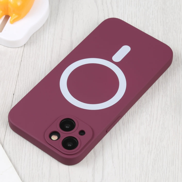 For iPhone 15 Liquid Silicone Magsafe Phone Case(Wine Red) - iPhone 15 Cases by PMC Jewellery | Online Shopping South Africa | PMC Jewellery