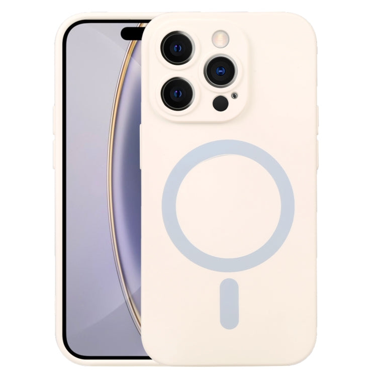 For iPhone 16 Pro Liquid Silicone Magsafe Phone Case(White) - iPhone 16 Pro Cases by PMC Jewellery | Online Shopping South Africa | PMC Jewellery | Buy Now Pay Later Mobicred