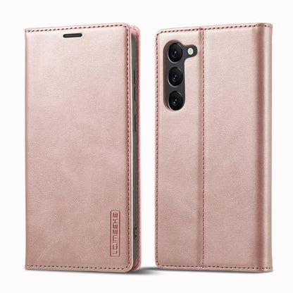 For Samsung Galaxy S24 5G LC.IMEEKE Strong Magnetism Microfiber Leather Phone Case(Rose Gold) - Galaxy S24 5G Cases by LC.IMEEKE | Online Shopping South Africa | PMC Jewellery | Buy Now Pay Later Mobicred