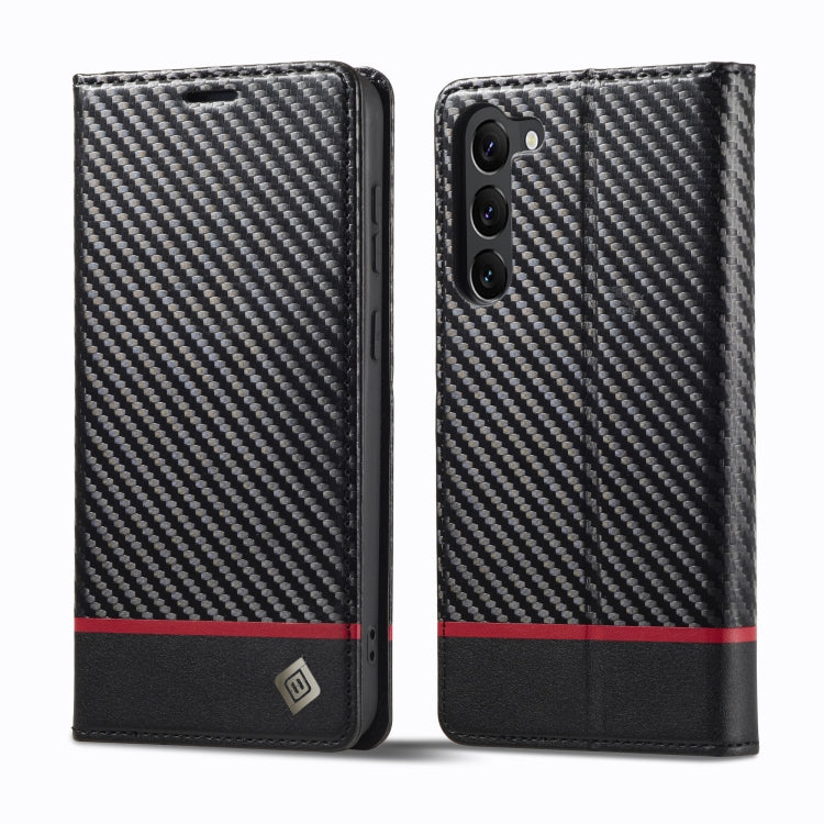 For Samsung Galaxy S24+ 5G LC.IMEEKE Carbon Fiber Leather Phone Case(Horizontal Black) - Galaxy S24+ 5G Cases by LC.IMEEKE | Online Shopping South Africa | PMC Jewellery | Buy Now Pay Later Mobicred