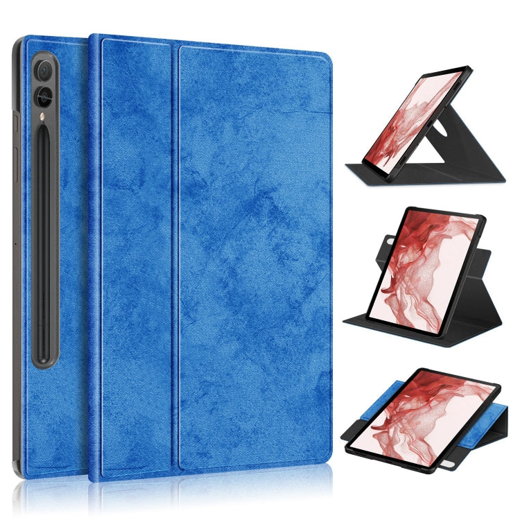 For Samsung Galaxy Tab S9+ 360 Rotation Stand Smart Leather Tablet Case(Blue) - Galaxy Tab S9+ Cases by PMC Jewellery | Online Shopping South Africa | PMC Jewellery | Buy Now Pay Later Mobicred