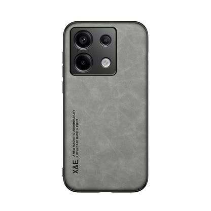 For Xiaomi Redmi Note 13 Pro 5G Skin Feel Magnetic Leather Back Phone Case(Light Grey) - Note 13 Pro Cases by PMC Jewellery | Online Shopping South Africa | PMC Jewellery | Buy Now Pay Later Mobicred