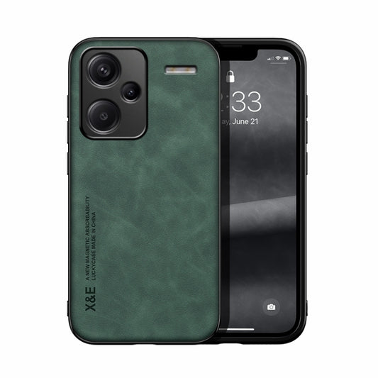 For Xiaomi Redmi Note 13 Pro+ 5G Skin Feel Magnetic Leather Back Phone Case(Green) - Note 13 Pro+ Cases by PMC Jewellery | Online Shopping South Africa | PMC Jewellery | Buy Now Pay Later Mobicred