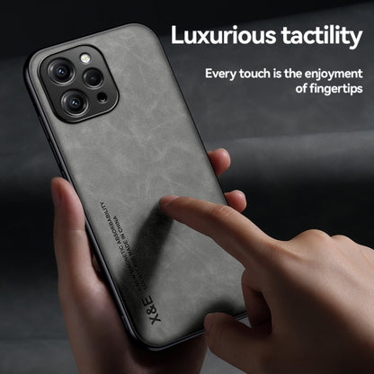 For Xiaomi 14 Skin Feel Magnetic Leather Back Phone Case(Dark Grey) - 14 Cases by PMC Jewellery | Online Shopping South Africa | PMC Jewellery | Buy Now Pay Later Mobicred