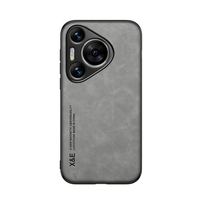 For Huawei Pura 70 Pro Skin Feel Magnetic Leather Back Phone Case(Light Grey) - Huawei Cases by PMC Jewellery | Online Shopping South Africa | PMC Jewellery | Buy Now Pay Later Mobicred