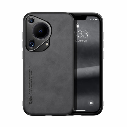 For Huawei Pura 70 Ultra Skin Feel Magnetic Leather Back Phone Case(Dark Grey) - Huawei Cases by PMC Jewellery | Online Shopping South Africa | PMC Jewellery | Buy Now Pay Later Mobicred