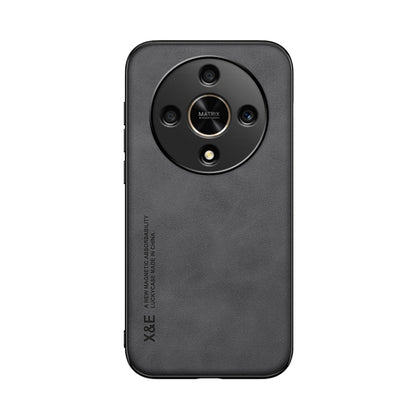 For Honor X9b Skin Feel Magnetic Leather Back Phone Case(Dark Grey) - Honor Cases by PMC Jewellery | Online Shopping South Africa | PMC Jewellery