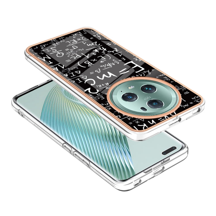 For Honor Magic 5 Pro Electroplating Marble Dual-side IMD Phone Case(Equation) - Honor Cases by PMC Jewellery | Online Shopping South Africa | PMC Jewellery | Buy Now Pay Later Mobicred