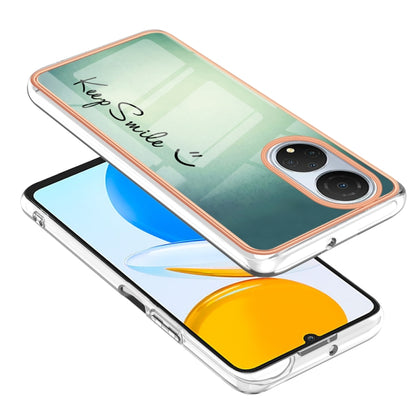 For Honor X7 Electroplating Marble Dual-side IMD Phone Case(Smile) - Honor Cases by PMC Jewellery | Online Shopping South Africa | PMC Jewellery | Buy Now Pay Later Mobicred