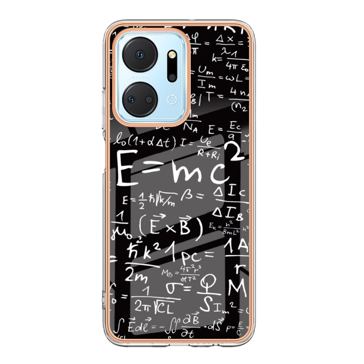 For Honor X7a Electroplating Marble Dual-side IMD Phone Case(Equation) - Honor Cases by PMC Jewellery | Online Shopping South Africa | PMC Jewellery | Buy Now Pay Later Mobicred