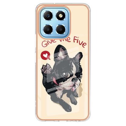 For Honor X8 5G / X6 4G Electroplating Marble Dual-side IMD Phone Case(Lucky Dog) - Honor Cases by PMC Jewellery | Online Shopping South Africa | PMC Jewellery | Buy Now Pay Later Mobicred