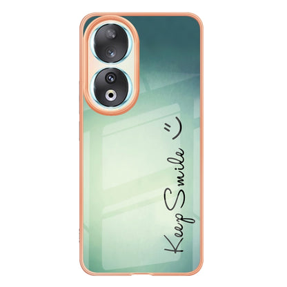 For Honor 90 5G Electroplating Marble Dual-side IMD Phone Case(Smile) - Honor Cases by PMC Jewellery | Online Shopping South Africa | PMC Jewellery | Buy Now Pay Later Mobicred