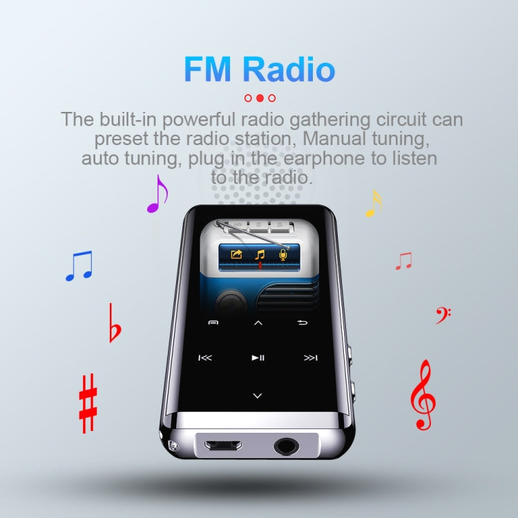 JNN M13 1.8 Inch LCD Screen Touch HiFi MP3 Player, Memory:32GB(With Bluetooth) - free shipping - PMC TechLife - Order now!