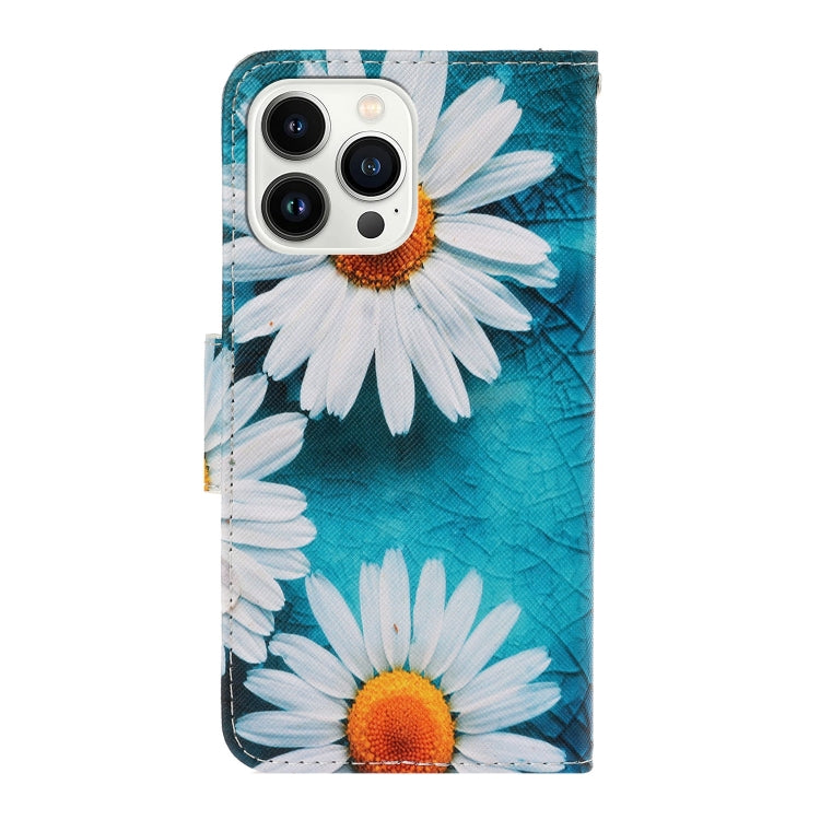 For iPhone 16 Pro 3D Colored Drawing Flip Leather Phone Case(Daisy) - iPhone 16 Pro Cases by PMC Jewellery | Online Shopping South Africa | PMC Jewellery | Buy Now Pay Later Mobicred