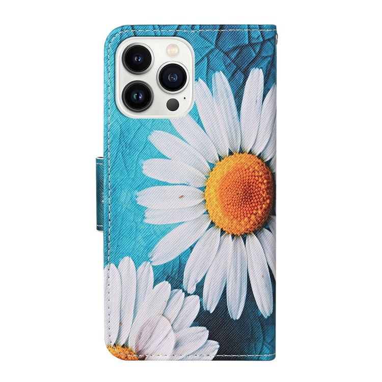 For iPhone 16 Pro 3D Colored Drawing Flip Leather Phone Case(Chrysanthemum) - iPhone 16 Pro Cases by PMC Jewellery | Online Shopping South Africa | PMC Jewellery | Buy Now Pay Later Mobicred