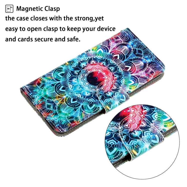 For iPhone 16 3D Colored Drawing Flip Leather Phone Case(Mandala) - iPhone 16 Cases by PMC TechLife | Online Shopping South Africa | PMC TechLife | Buy Now Pay Later Mobicred