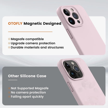 For iPhone 13 Pro LK MagSafe Magnetic Silicone Phone Case(Pink) - iPhone 13 Pro Cases by PMC Jewellery | Online Shopping South Africa | PMC Jewellery