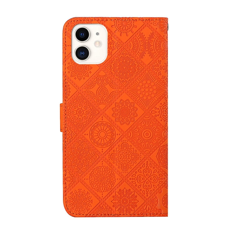 For iPhone 16 Pro Ethnic Style Embossed Pattern Leather Phone Case(Orange) - iPhone 16 Pro Cases by PMC Jewellery | Online Shopping South Africa | PMC Jewellery | Buy Now Pay Later Mobicred