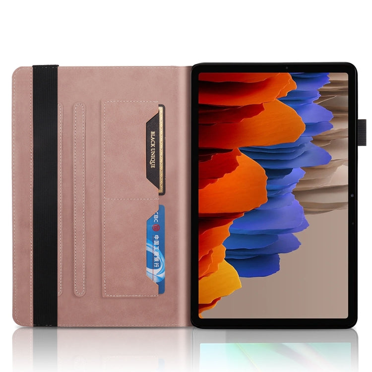 For Samsung Galaxy Tab S8 / S7 Life Tree Series Horizontal Flip Leather Tablet Case(Rose Gold) - Galaxy Tab S8 Cases by PMC Jewellery | Online Shopping South Africa | PMC Jewellery | Buy Now Pay Later Mobicred