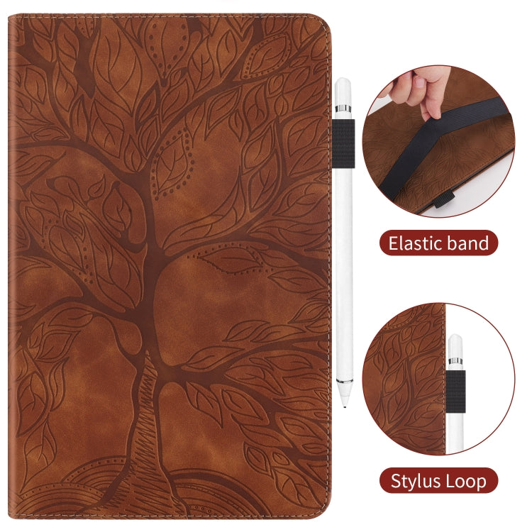For Samsung Galaxy Tab S8 / S7 Life Tree Series Horizontal Flip Leather Tablet Case(Brown) - Galaxy Tab S8 Cases by PMC Jewellery | Online Shopping South Africa | PMC Jewellery | Buy Now Pay Later Mobicred