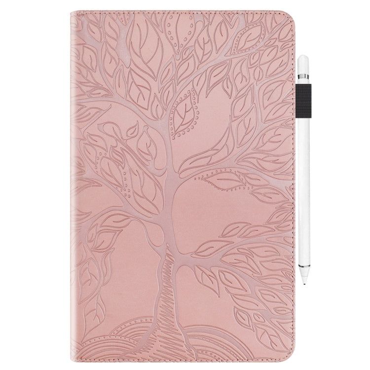 For Samsung Galaxy Tab S9 Ultra Life Tree Series Horizontal Flip Leather Tablet Case(Rose Gold) - Galaxy Tab S9 Ultra Cases by PMC Jewellery | Online Shopping South Africa | PMC Jewellery | Buy Now Pay Later Mobicred