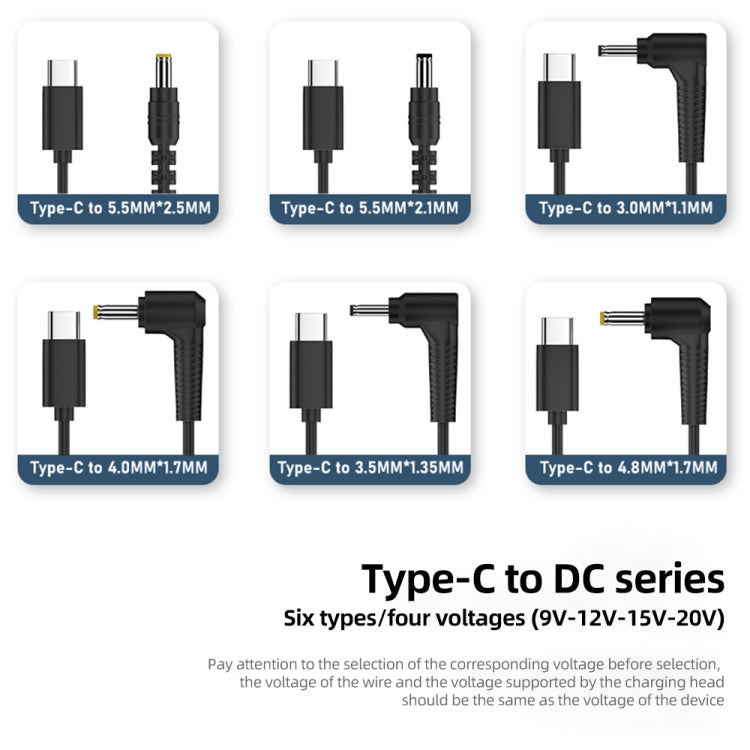 20V 4.0 x 1.7mm DC Power to Type-C Adapter Cable - Cable & Adapters by PMC Jewellery | Online Shopping South Africa | PMC Jewellery