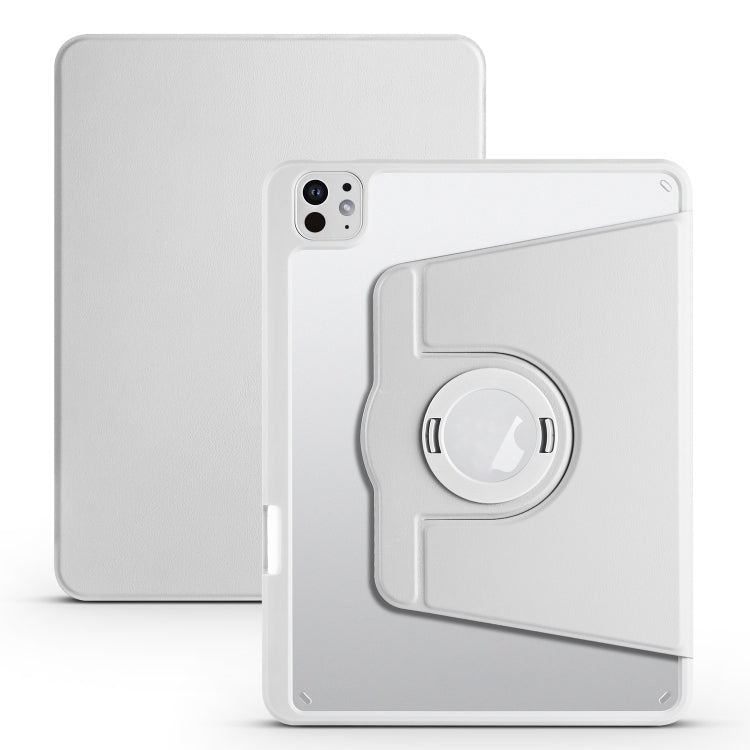 For iPad Pro 11 2024 Acrylic 360 Rotation Detachable Leather Tablet Case(Grey) - iPad Pro 11 2024 Cases by PMC TechLife | Online Shopping South Africa | PMC TechLife | Buy Now Pay Later Mobicred