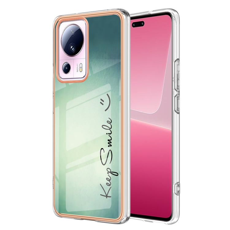 For Xiaomi 13 Lite 5G Electroplating Marble Dual-side IMD Phone Case(Smile) - 13 Lite Cases by PMC Jewellery | Online Shopping South Africa | PMC Jewellery | Buy Now Pay Later Mobicred