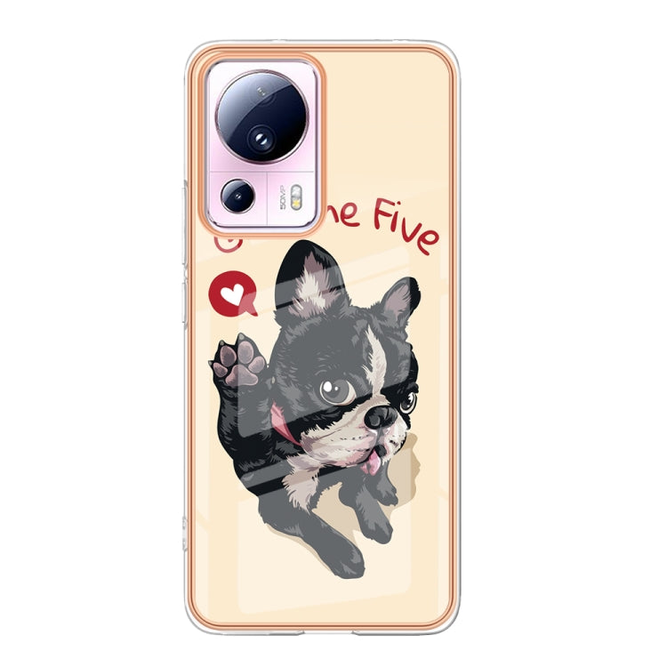 For Xiaomi 13 Lite 5G Electroplating Marble Dual-side IMD Phone Case(Lucky Dog) - 13 Lite Cases by PMC Jewellery | Online Shopping South Africa | PMC Jewellery | Buy Now Pay Later Mobicred