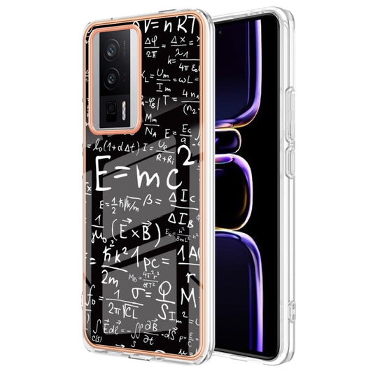 For Xiaomi Poco F5 Pro 5G / Redmi K60 Electroplating Marble Dual-side IMD Phone Case(Equation) - Xiaomi Cases by PMC Jewellery | Online Shopping South Africa | PMC Jewellery | Buy Now Pay Later Mobicred