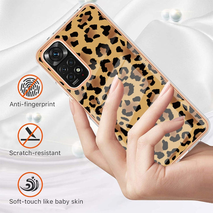 For Xiaomi Redmi Note 11s / Note 11 4G Electroplating Marble Dual-side IMD Phone Case(Leopard Print) - Xiaomi Cases by PMC Jewellery | Online Shopping South Africa | PMC Jewellery | Buy Now Pay Later Mobicred