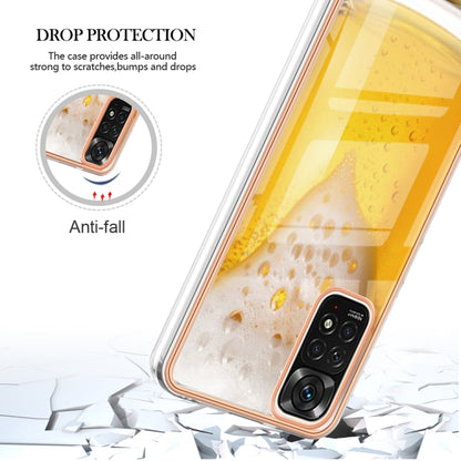 For Xiaomi Redmi Note 11s / Note 11 4G Electroplating Marble Dual-side IMD Phone Case(Draft Beer) - Xiaomi Cases by PMC Jewellery | Online Shopping South Africa | PMC Jewellery | Buy Now Pay Later Mobicred