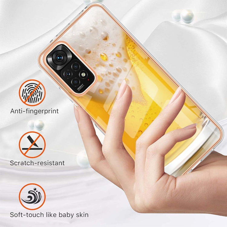 For Xiaomi Redmi Note 11s / Note 11 4G Electroplating Marble Dual-side IMD Phone Case(Draft Beer) - Xiaomi Cases by PMC Jewellery | Online Shopping South Africa | PMC Jewellery | Buy Now Pay Later Mobicred