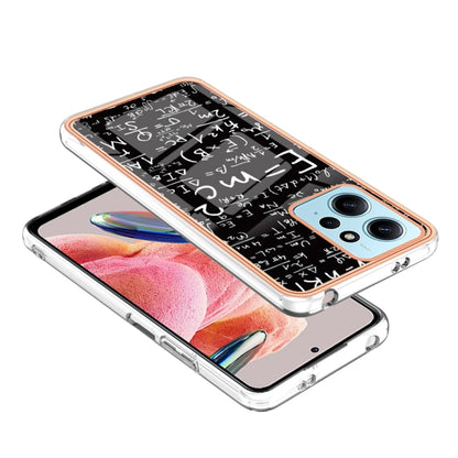 For Xiaomi Redmi Note 12 4G Electroplating Marble Dual-side IMD Phone Case(Equation) - Xiaomi Cases by PMC Jewellery | Online Shopping South Africa | PMC Jewellery | Buy Now Pay Later Mobicred