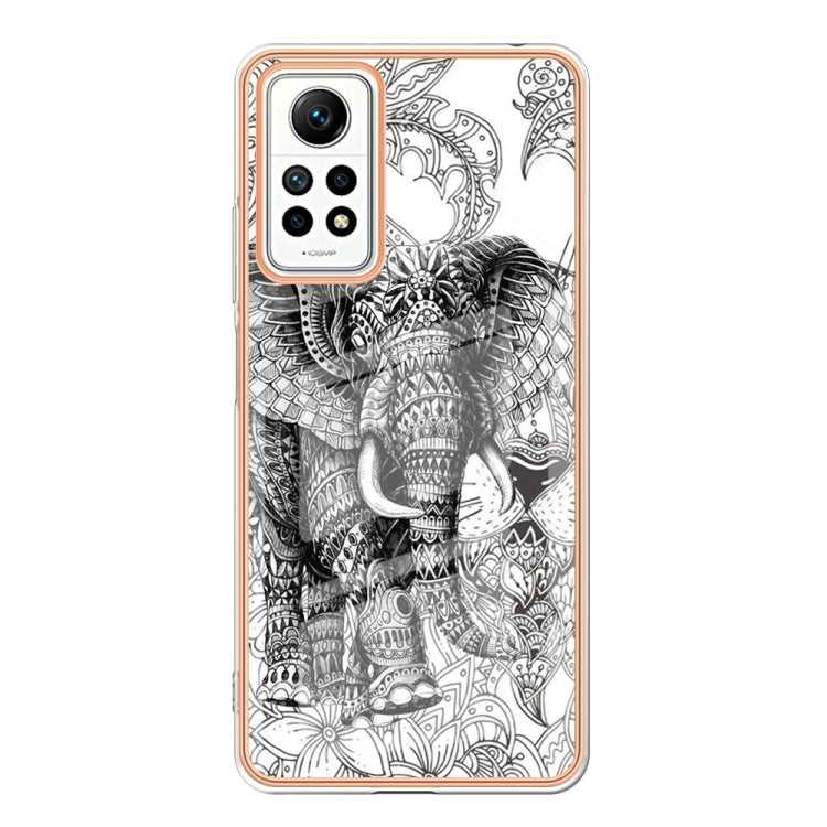 For Xiaomi Redmi Note 12 Pro 4G Global Electroplating Marble Dual-side IMD Phone Case(Totem Elephant) - Xiaomi Cases by PMC Jewellery | Online Shopping South Africa | PMC Jewellery | Buy Now Pay Later Mobicred