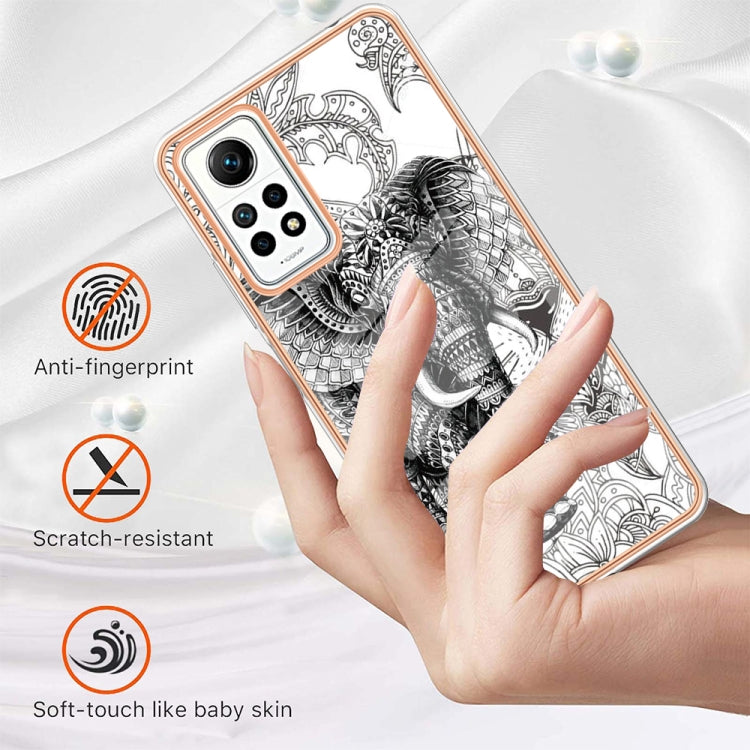 For Xiaomi Redmi Note 12 Pro 4G Global Electroplating Marble Dual-side IMD Phone Case(Totem Elephant) - Xiaomi Cases by PMC Jewellery | Online Shopping South Africa | PMC Jewellery | Buy Now Pay Later Mobicred