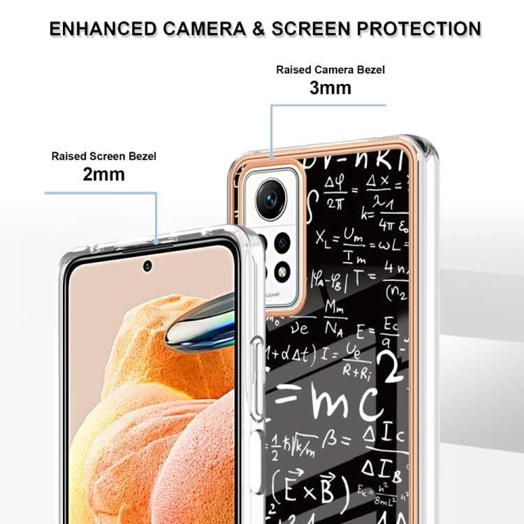 For Xiaomi Redmi Note 12 Pro 4G Global Electroplating Marble Dual-side IMD Phone Case(Equation) - Xiaomi Cases by PMC Jewellery | Online Shopping South Africa | PMC Jewellery | Buy Now Pay Later Mobicred