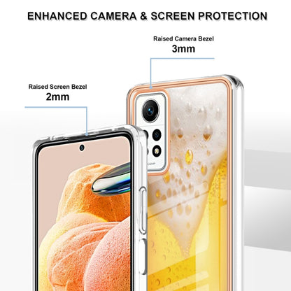 For Xiaomi Redmi Note 12 Pro 4G Global Electroplating Marble Dual-side IMD Phone Case(Draft Beer) - Xiaomi Cases by PMC Jewellery | Online Shopping South Africa | PMC Jewellery | Buy Now Pay Later Mobicred