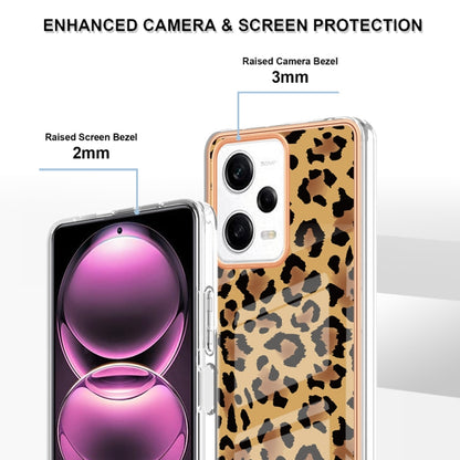 For Xiaomi Redmi Note 12 Pro 5G Global Electroplating Marble Dual-side IMD Phone Case(Leopard Print) - Xiaomi Cases by PMC Jewellery | Online Shopping South Africa | PMC Jewellery | Buy Now Pay Later Mobicred