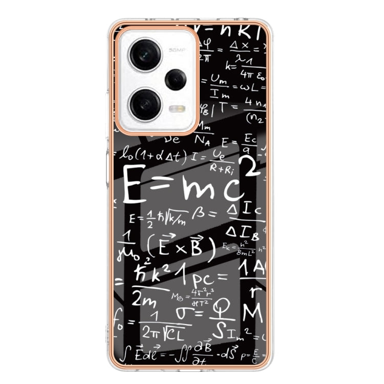 For Xiaomi Redmi Note 12 Pro 5G Global Electroplating Marble Dual-side IMD Phone Case(Equation) - Xiaomi Cases by PMC Jewellery | Online Shopping South Africa | PMC Jewellery | Buy Now Pay Later Mobicred