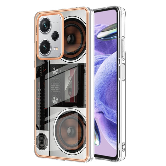 For Xiaomi Redmi Note 12 Pro+ Global Electroplating Marble Dual-side IMD Phone Case(Retro Radio) - Xiaomi Cases by PMC Jewellery | Online Shopping South Africa | PMC Jewellery | Buy Now Pay Later Mobicred