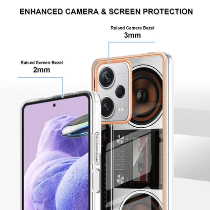 For Xiaomi Redmi Note 12 Pro+ Global Electroplating Marble Dual-side IMD Phone Case(Retro Radio) - Xiaomi Cases by PMC Jewellery | Online Shopping South Africa | PMC Jewellery | Buy Now Pay Later Mobicred