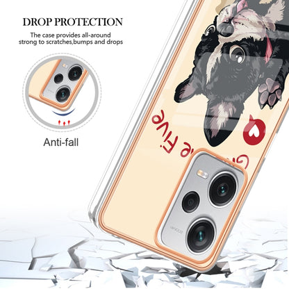 For Xiaomi Redmi Note 12 Pro+ Global Electroplating Marble Dual-side IMD Phone Case(Lucky Dog) - Xiaomi Cases by PMC Jewellery | Online Shopping South Africa | PMC Jewellery | Buy Now Pay Later Mobicred