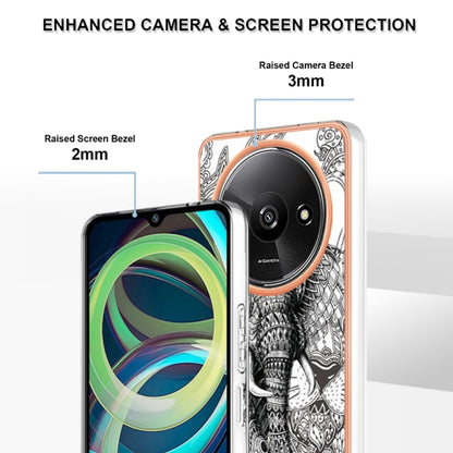 For Xiaomi Redmi A3 Electroplating Marble Dual-side IMD Phone Case(Totem Elephant) - Xiaomi Cases by PMC Jewellery | Online Shopping South Africa | PMC Jewellery | Buy Now Pay Later Mobicred