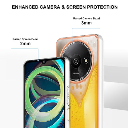 For Xiaomi Redmi A3 Electroplating Marble Dual-side IMD Phone Case(Draft Beer) - Xiaomi Cases by PMC Jewellery | Online Shopping South Africa | PMC Jewellery | Buy Now Pay Later Mobicred