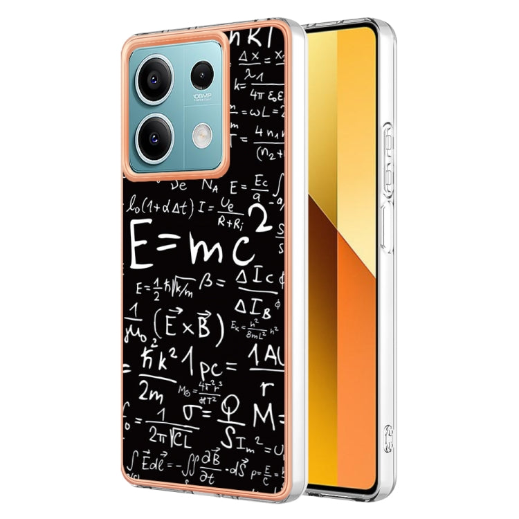 For Xiaomi Redmi Note 13 5G Electroplating Marble Dual-side IMD Phone Case(Equation) - Note 13 Cases by PMC Jewellery | Online Shopping South Africa | PMC Jewellery | Buy Now Pay Later Mobicred